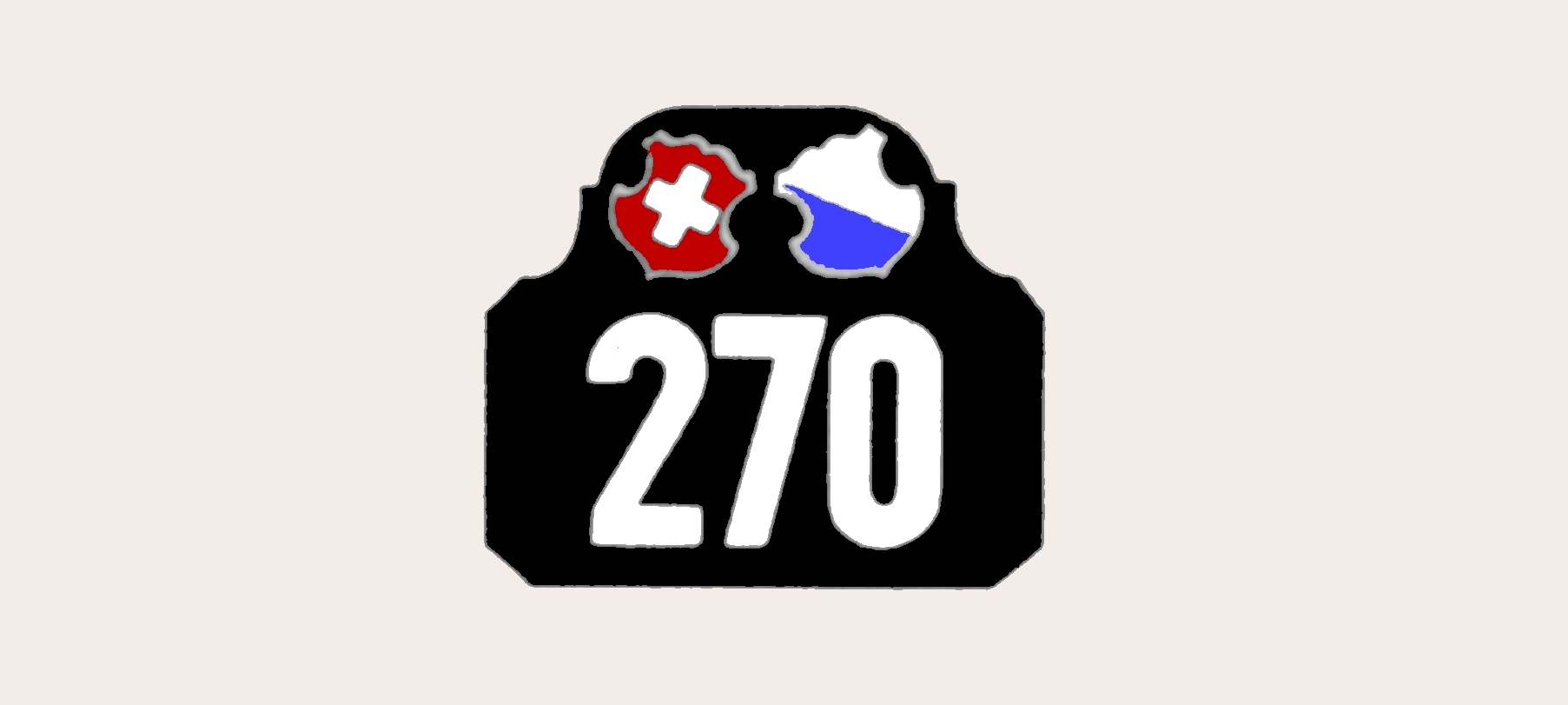 Zürcher hinteres Motorrad-Kontrollschild der Konkordatszeit um 1905.